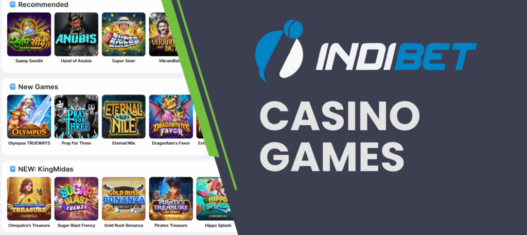 Review of slots and live games at Indibet casino