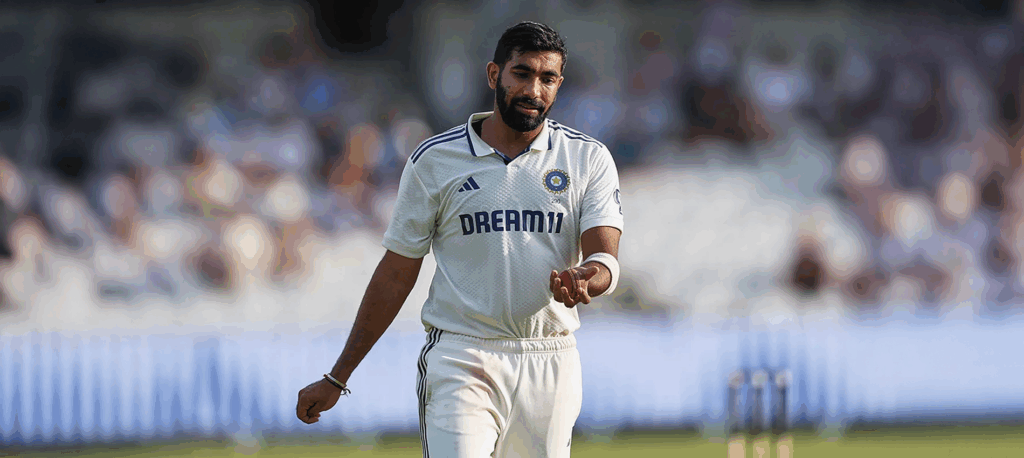 Jasprit Bumrah celebrates after delivering a standout spell in India’s Test series against England
